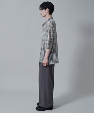 WEGO ストライプメッシュBIGシャツ（S） 柄1