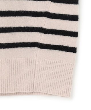 23区 ピュアカシミヤ タートルネック  ニット ベージュ×ブラック