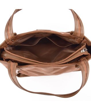 Y'SACCS ヒートエンボス ポルカドットトート Sサイズ チョコ