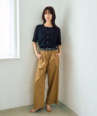 YECCA VECCA 半袖シアーカーディガン Black