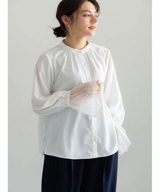 Te chichi 【セレモニーアイテム】レースカフスブラウス オフホワイト