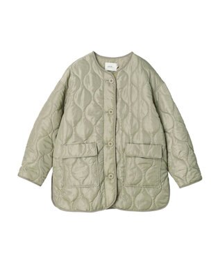 earth music&ecology キルティングハーフブルゾン Khaki