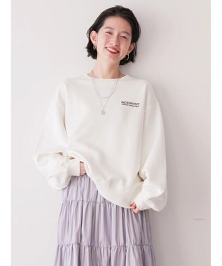 AMERICAN HOLIC デザインスリーブロゴスウェット Off White