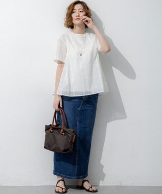 23区 VIOLAd'ORO 2WAY ナイロン トートバッグ (Sサイズ) ダークブラウン系