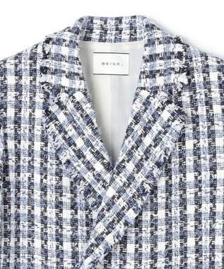 BEIGE， BERYL / ファンシーツイードダブルジャケット Navy Mix