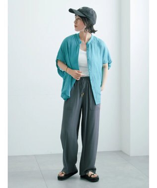Te chichi 【7色展開】シャンブレーボイルドルマンシャツ ブルー
