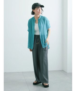 Te chichi 【7色展開】シャンブレーボイルドルマンシャツ ブルー