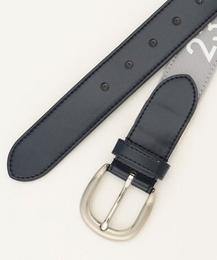 23区GOLF 【WOMEN】【日本製】ロゴプリント ベルト ネイビー系