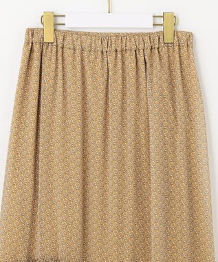 ANY SIS 【洗える】ティアードプリント スカート マスタード系