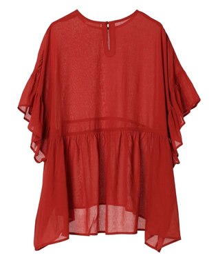 CRAFT STANDARD BOUTIQUE ウ゛ィンテージボイルティアード切替ブラウス Red