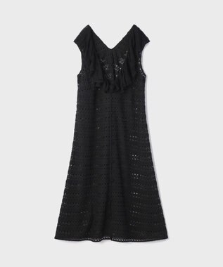 GRACE CONTINENTAL レースロングカーディガン ブラック