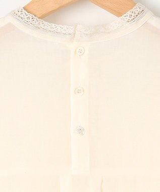 組曲 L 【洗える】シフォンツイルレース ブラウス アイボリー系