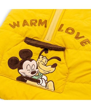 PET PARADISE ディズニー ミッキーマウス 襟付き 綿入れ ベスト 小型犬 イエロー