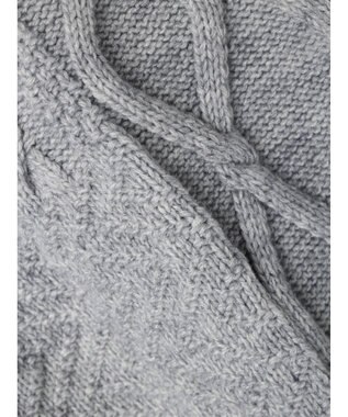 AMERICAN HOLIC パッチワークケーブルニットプルオーバー Light Gray Mixture