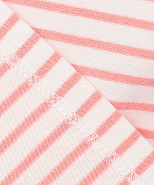 組曲 KIDS 【UVケア】【110-140㎝】マリンボーダー チュニック コーラル