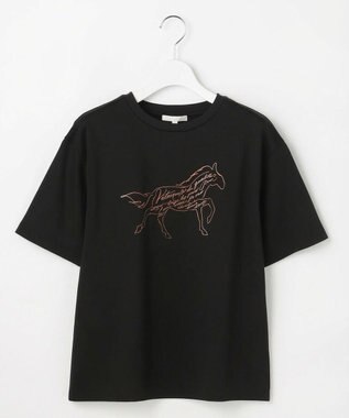 自由区 L ホースモチーフロゴ Tシャツ