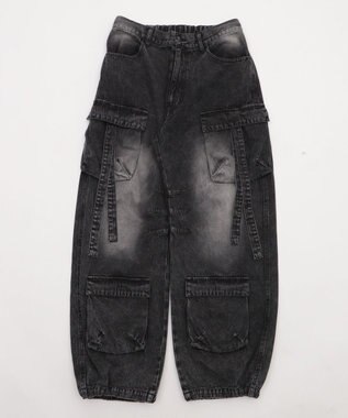 WEGO イージーマルチポケットデニムカーゴ デニムブラックソノタ