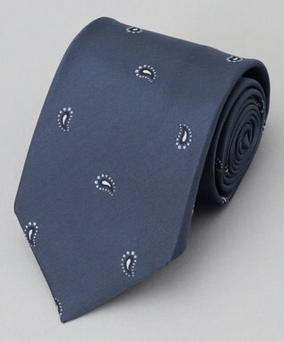 GOTAIRIKU GOTAIRIKU別注【日本製】シルク ネクタイ_ペイズリー小紋柄 サックスブルー系8