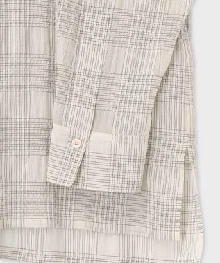 Paul Smith ワッシャーチェック シアー 長袖 シャツ オフホワイト