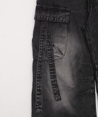 WEGO イージーマルチポケットデニムカーゴ デニムブラックソノタ