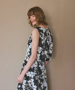 GRACE CONTINENTAL ボタニカルセパレートドレス ブラック