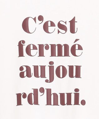 組曲 【加藤ローサさん着用】プリントロング Tシャツ ロゴホワイト系