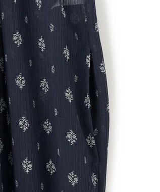 23区 【SLOW/一部店舗限定】クレープ フラワープリント ワンピース ネイビー系5
