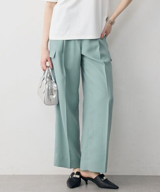 FluidBackSatin ワイドストレートカーゴパンツ