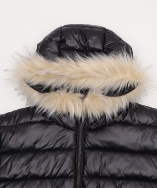 WEGO 【ユニセックス着用ITEM】2WAYシャイニーパファーフーディー ブラック