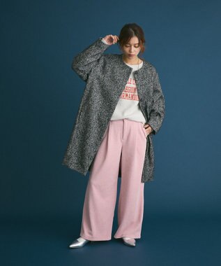 Green Parks ヘリンボーンノーカラーコート Herringbone