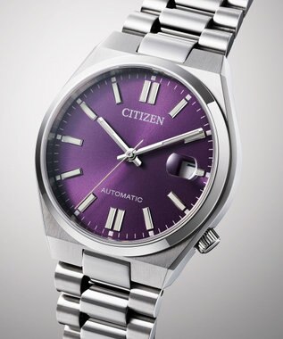 CITIZEN 【TSUYOSA 37mm】つややかなバイオレットのメカニカルウオッチ NJ0200-50W シルバー