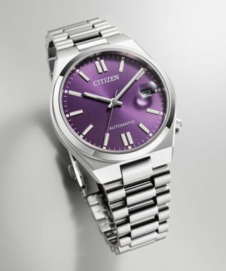 CITIZEN 【TSUYOSA 37mm】つややかなバイオレットのメカニカルウオッチ NJ0200-50W シルバー