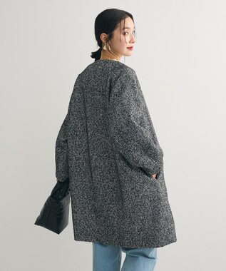 Green Parks ヘリンボーンノーカラーコート Herringbone