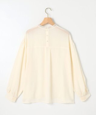 組曲 S 【洗える】シフォンツイルレース ブラウス アイボリー系