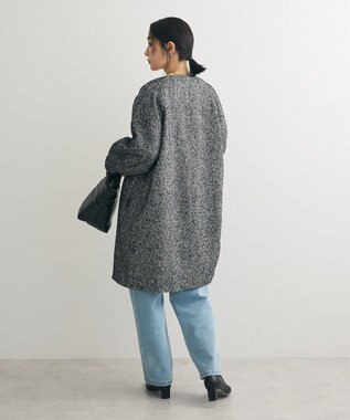 Green Parks ヘリンボーンノーカラーコート Herringbone