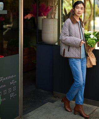 23区 【12色展開/新色追加】ウーステッドウール ビッグシルエット ニット ブルーグレー系