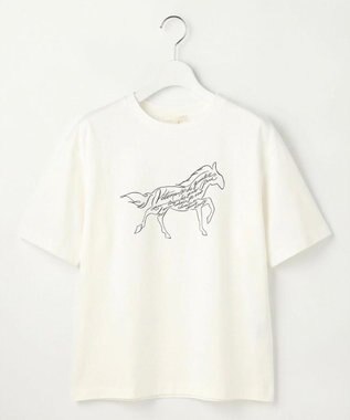自由区 L ホースモチーフロゴ Tシャツ