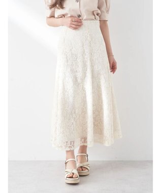earth music&ecology レーススカート Ivory