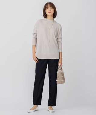 23区 【CLASSY.1月号掲載】ウールミルドストレッチ テーパードパンツ ブラック