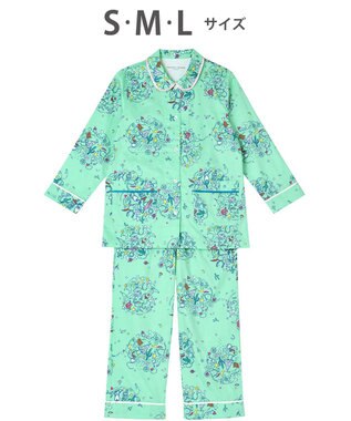 tsumori chisato SLEEP パジャマ　長袖　長ズボン　綿100%　綿サテン素材　/ワコール　UDX545 メロン