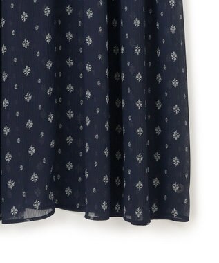 23区 【SLOW/一部店舗限定】クレープ フラワープリント ワンピース ネイビー系5