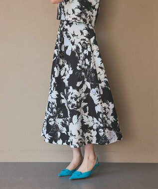 GRACE CONTINENTAL ボタニカルセパレートドレス ブラック