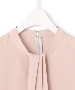 ICB 【UVケア・速乾・洗える】BackSatinAmunzen スカーフタイブラウス ヘイズピンク系