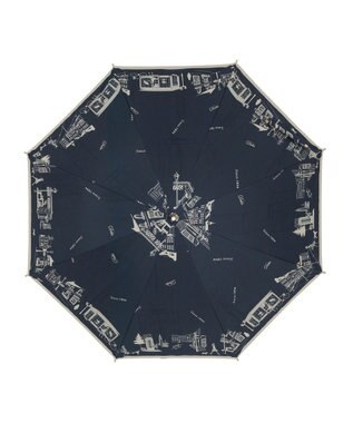 DAKS(ダックス) 晴雨兼用日傘 長傘 街並み フワクール生地使用