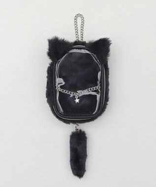 WEGO 【痛バ＆推し活グッズ】なりきりネコぬいポーチ ブラック