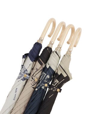 MOONBAT DAKS(ダックス) 晴雨兼用日傘 長傘 街並み フワクール生地使用 ネイビーブルー