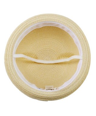 MIKI HOUSE HOT BISCUITS 【44-48cm】 麦わら風 くまみみ ハット ベージュ