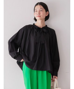 AMERICAN HOLIC イージーケア２ＷＡＹボウタイブラウス Black