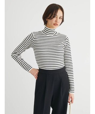 Green Parks ボーダーアソートモックネックニットプルオーバー B