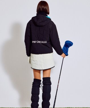 PW CIRCULUS 【撥水加工 / ストレッチ】【WOMEN】キルティング中綿ブルゾン ゴルフウェア レディース ブラック系